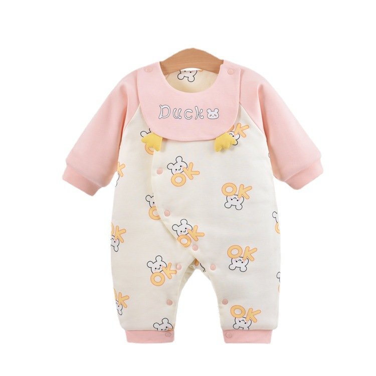 Newborn baby rompers baby cotton pajamas spring and autumn long sleeve baby romper