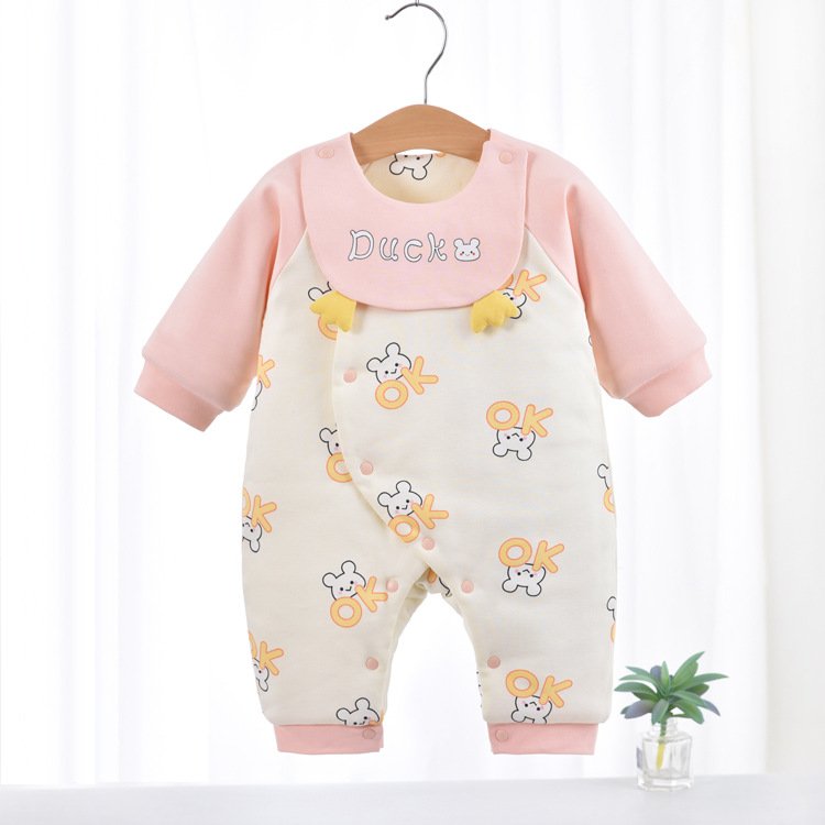 Newborn baby rompers baby cotton pajamas spring and autumn long sleeve baby romper