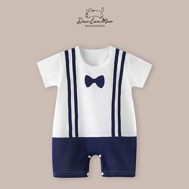 Custom 0-12 month Newborn Baby Clothes Infants Boys' Girls' Wears Clothing Summer Babies Romper Cotton Toddler Jumpsuit