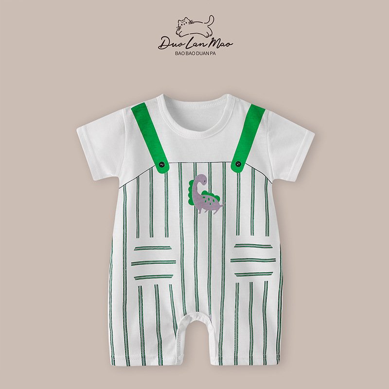 Custom 0-12 month Newborn Baby Clothes Infants Boys' Girls' Wears Clothing Summer Babies Romper Cotton Toddler Jumpsuit