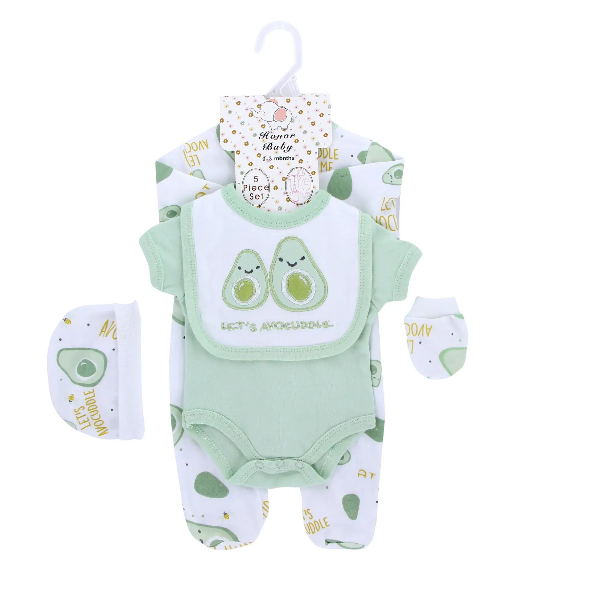 Newborn Baby Clothes Set Cotton Baby Clothing Set Wholesale High Quality Cotton Full Unisex Knitted Longsleeve Baby Rompers