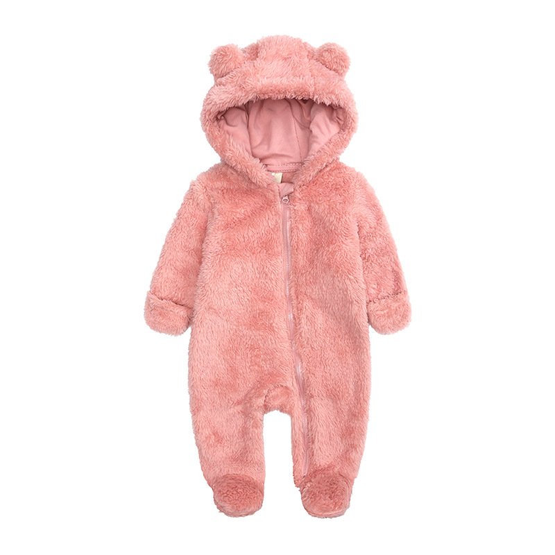 0-12 Months Kids Clothes Bear Jumpsuit Winter Infant Girl Boy Newborn Baby Rompers