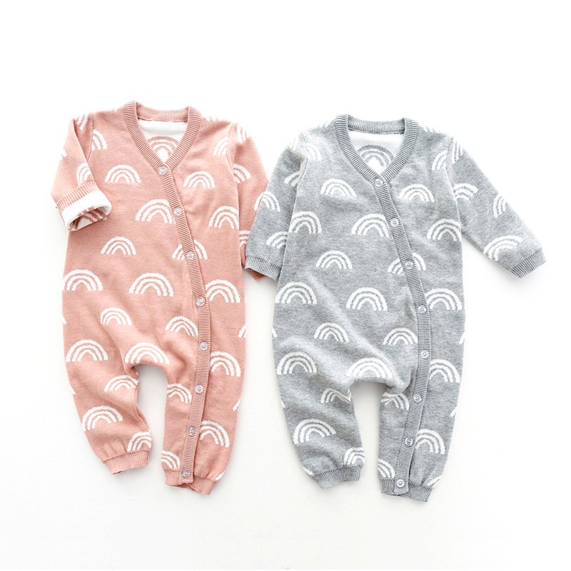Newborn Designer Baby Girl Clothes Fashion Knitted Baby Romper Winter Sweater Boys Rompers