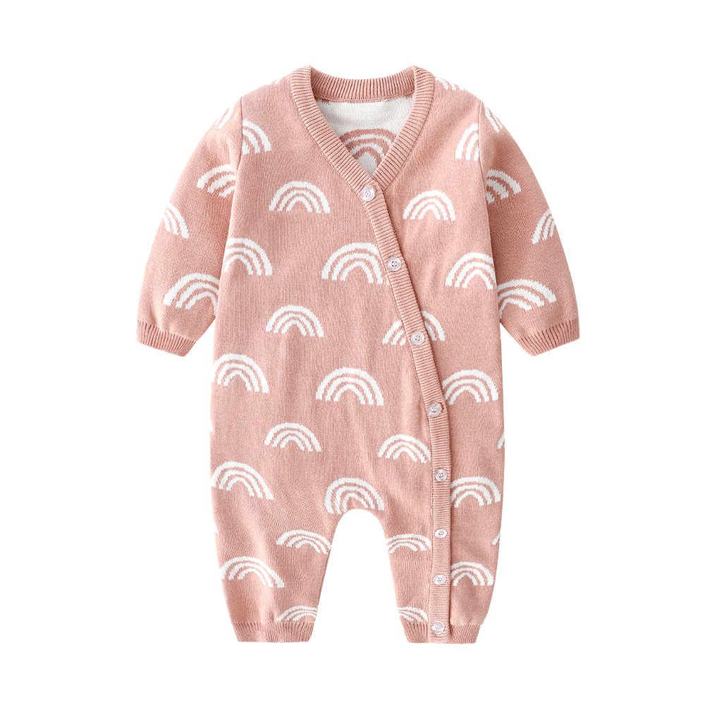 Newborn Designer Baby Girl Clothes Fashion Knitted Baby Romper Winter Sweater Boys Rompers