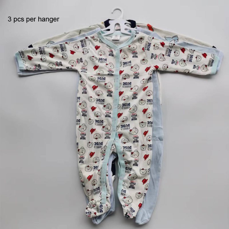 Baby Rompers Set Printed Cotton Baby Knitting Jumpsuit Footed Coverall Sleep and Play Suits Baby Footed Pajamas