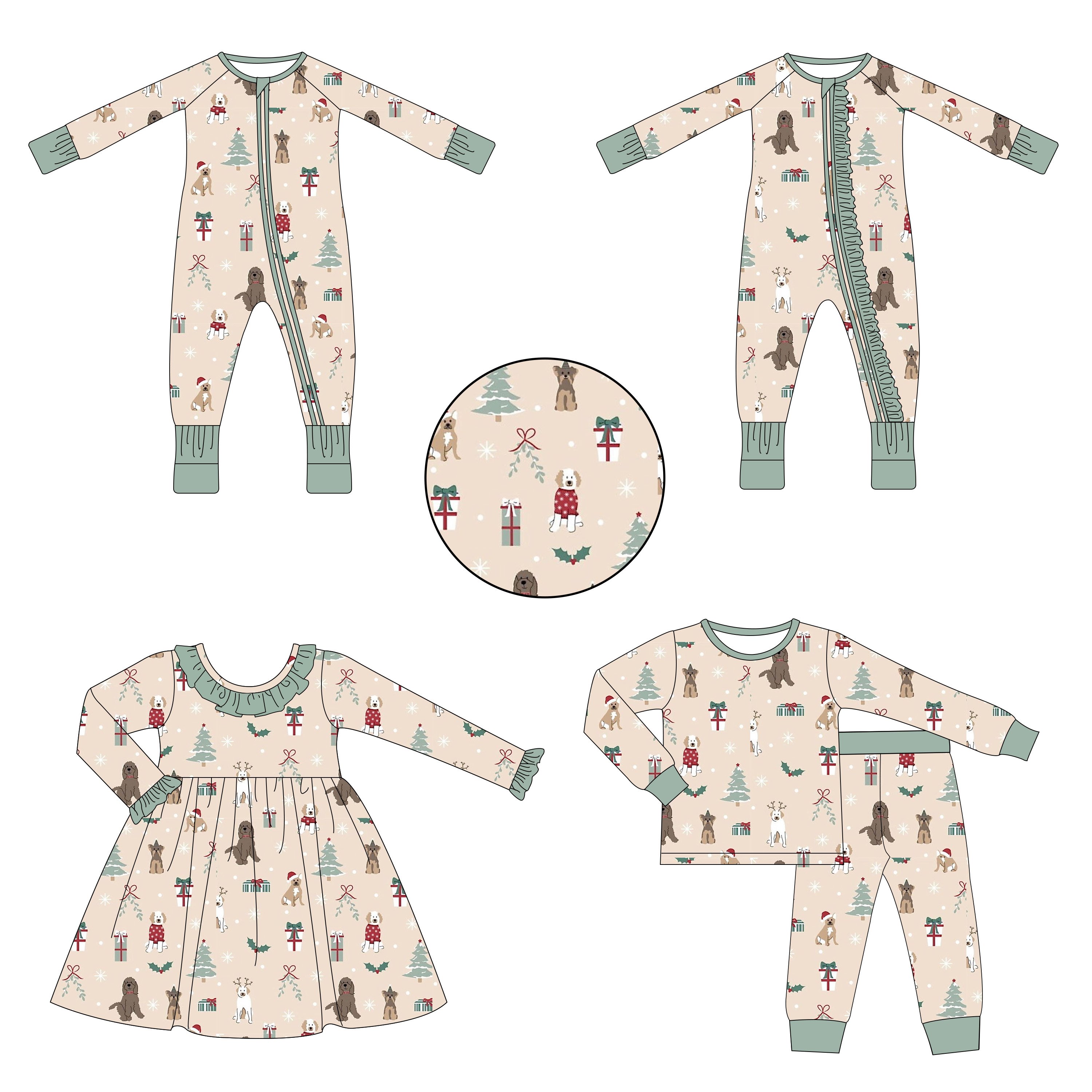 Custom Print Bamboo Fabric Newborn Baby toadstool baby clothes Clothes Onesie Rompers Bamboo Viscose smocked baby pajamas