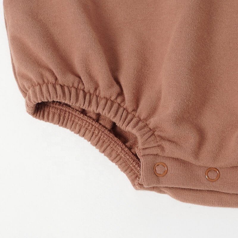 Customized logo from 20pcs Plain Cozy Drop Sleeve Pullover Bubble Romper Baby Sweater Romper