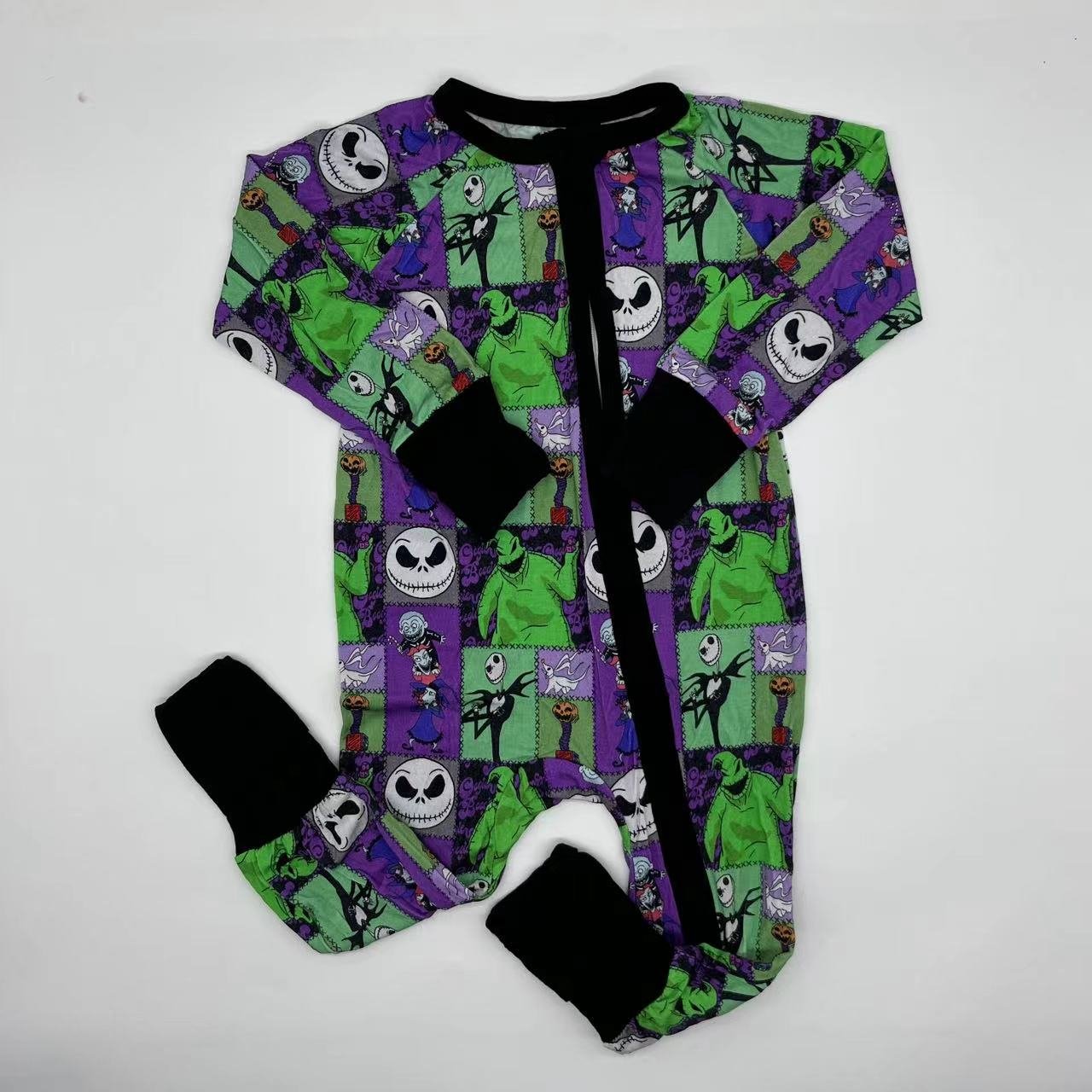 Delicate summer unisex bamboo spandex custom printed long sleeves newborn baby rompers