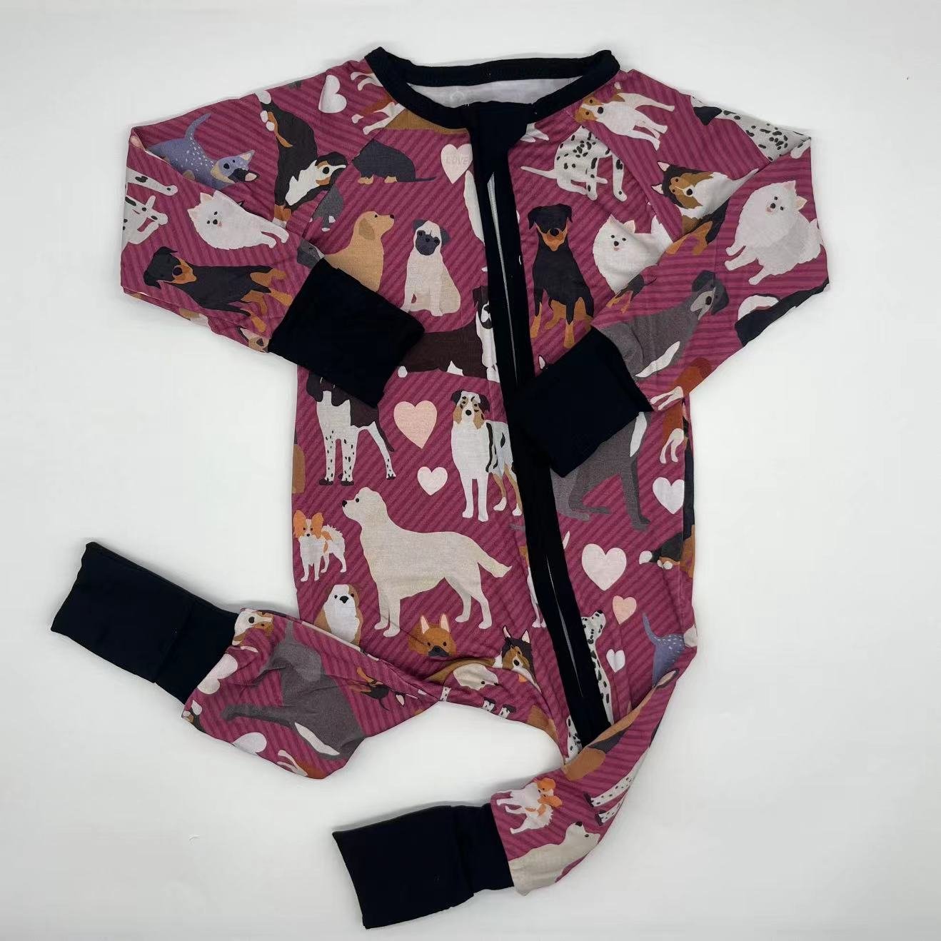 Delicate summer unisex bamboo spandex custom printed long sleeves newborn baby rompers