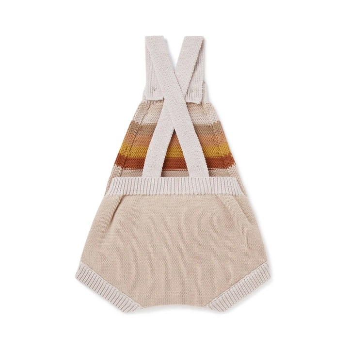 Organic cotton knitting cute rainbow romper baby bodysuit infant onesie.
