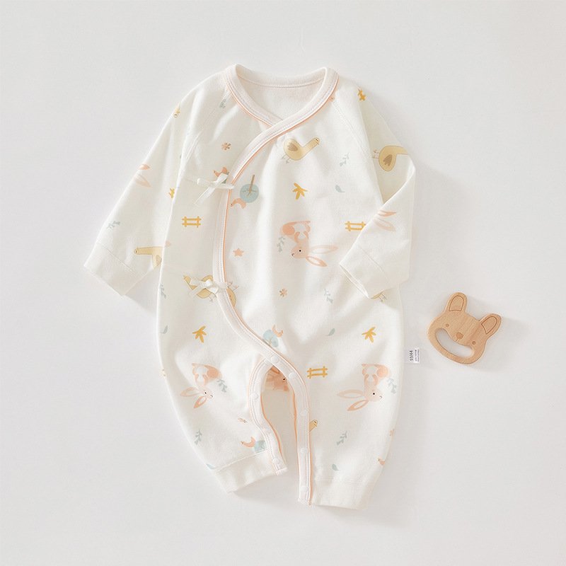 Newborn baby clothes spring and autumn clothes pure cotton butterfly clothes baby one-piece romper romper long-sleeved winter