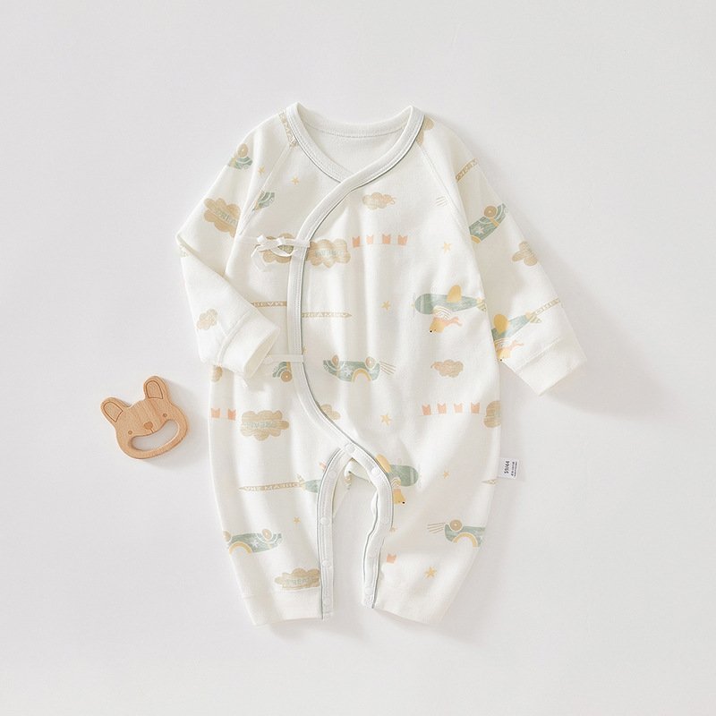 Newborn baby clothes spring and autumn clothes pure cotton butterfly clothes baby one-piece romper romper long-sleeved winter