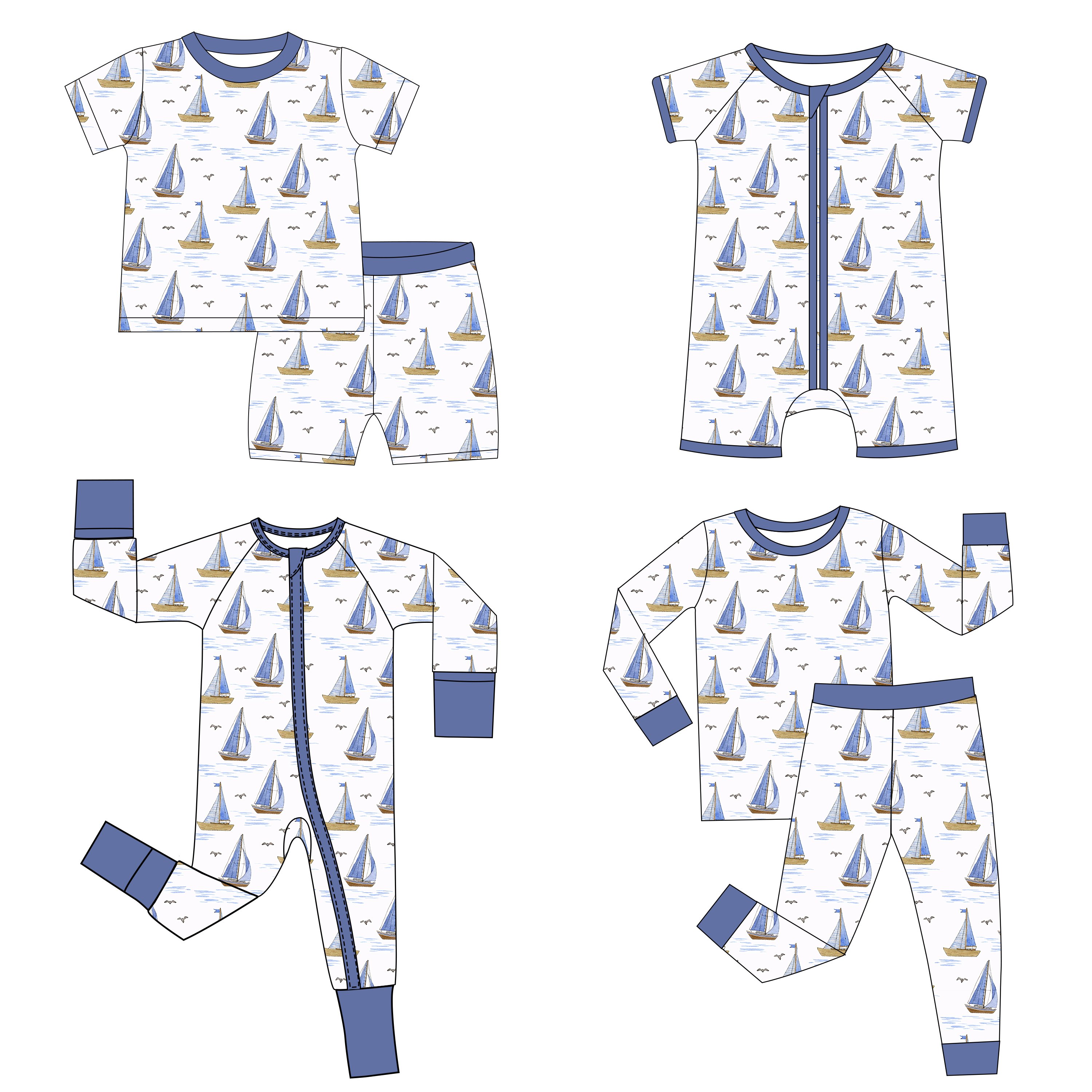 Custom Fashion Bamboo Newborn Infant Clothing Zipper Long Sleeve Pajamas Jumpsuit Sleepwear Cartoon Baby Rompers Onesie