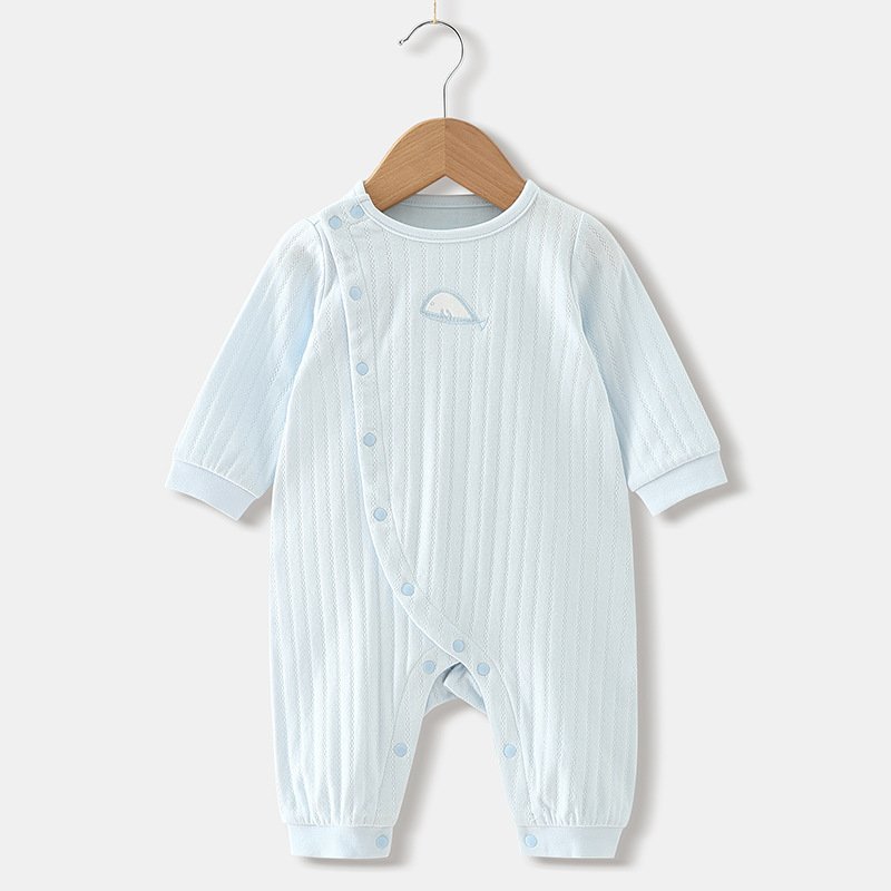 autumn baby rompers cotton long sleeve jumpsuit solid color newborn rompers