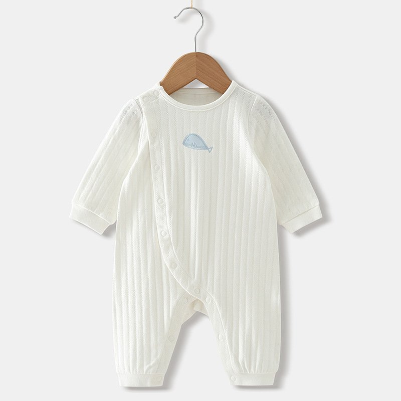 autumn baby rompers cotton long sleeve jumpsuit solid color newborn rompers
