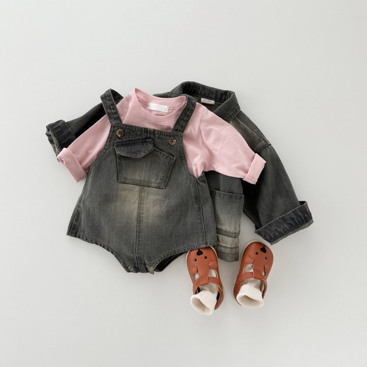 Unisex Baby Boy Girl Suspender Romper Newborn Kids Denim Overall Clothing