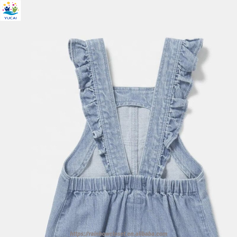 Child Denim Clothes Overall Fashion Summer One Piece Baby Romper Onesie With pocket For Kids