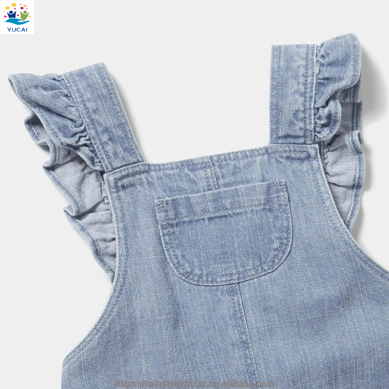 Child Denim Clothes Overall Fashion Summer One Piece Baby Romper Onesie With pocket For Kids