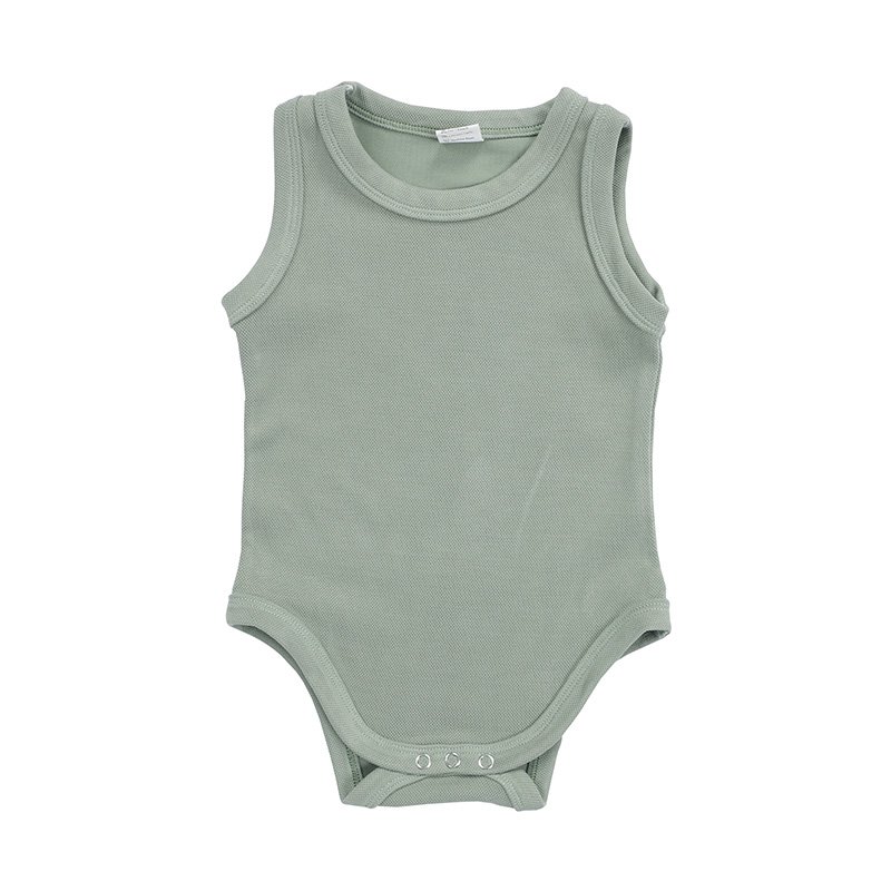 Customize Wholesale Summer Newborn Infant Boutique Sleeveless Onesie Baby Romper