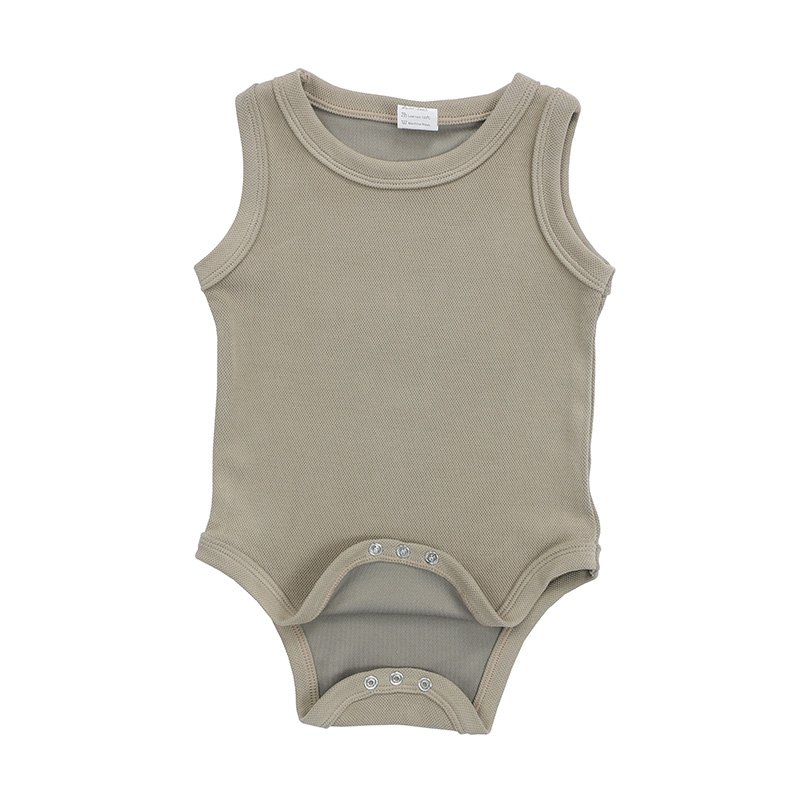 Customize Wholesale Summer Newborn Infant Boutique Sleeveless Onesie Baby Romper