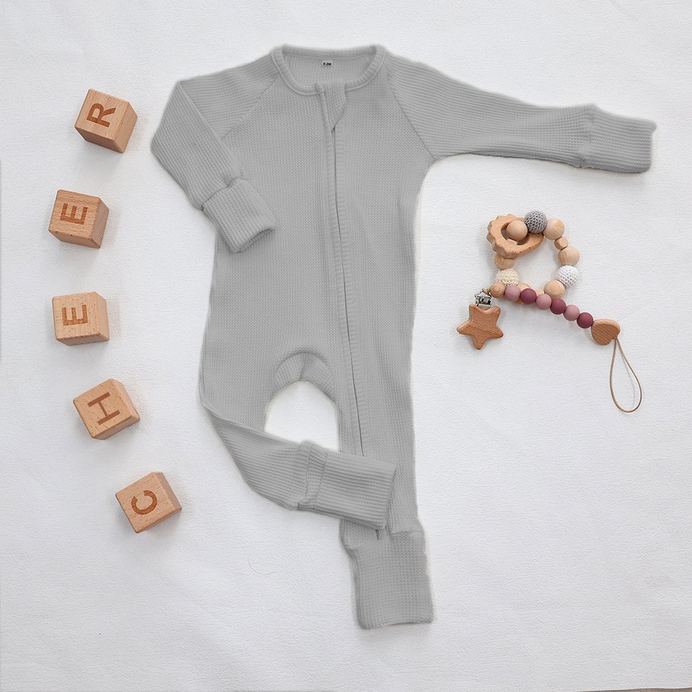 Custom bamboo baby clothes infant toddler bodysuit pajamas organic bamboo zipper bamboo baby rompers