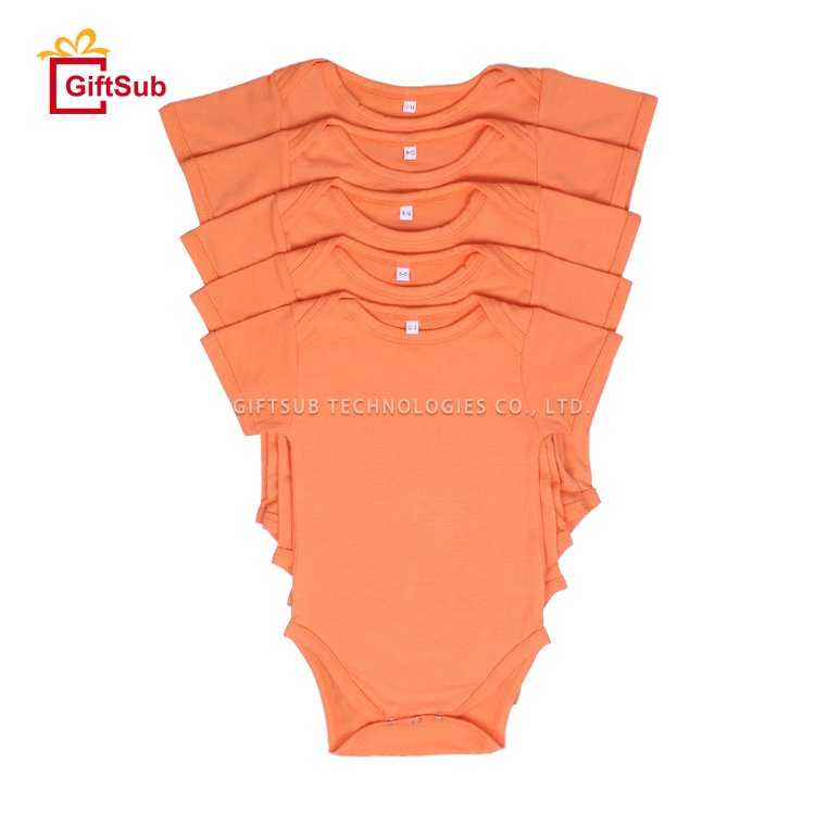 Hot Sale Polyester Cotton Feel Baby Romper Plain Pastel Color Infant Clothes