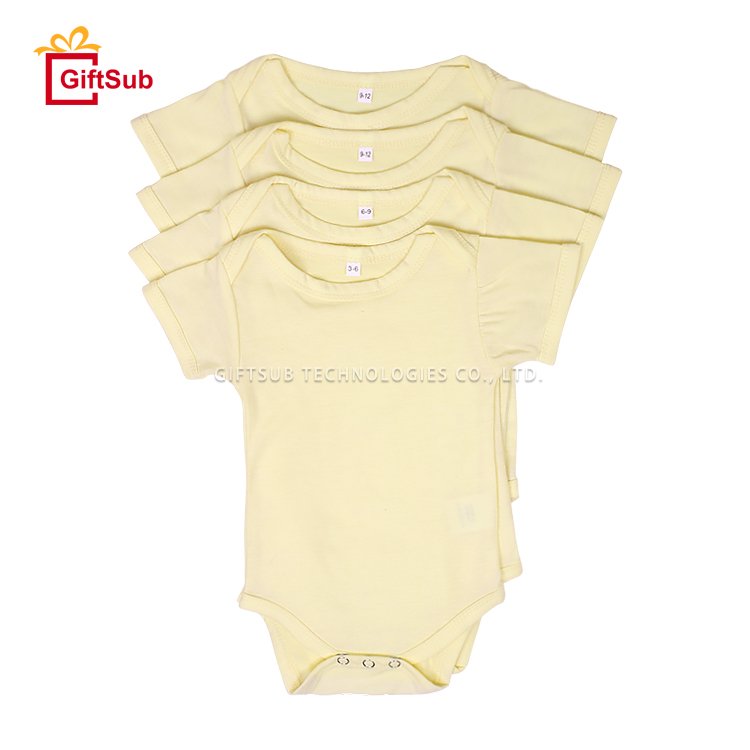 Hot Sale Polyester Cotton Feel Baby Romper Plain Pastel Color Infant Clothes