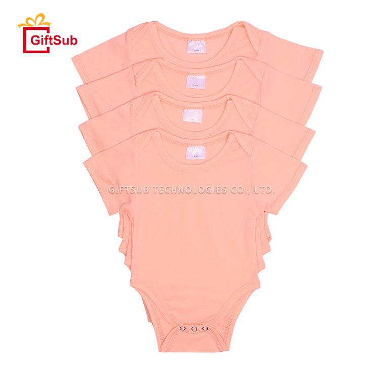 Hot Sale Polyester Cotton Feel Baby Romper Plain Pastel Color Infant Clothes
