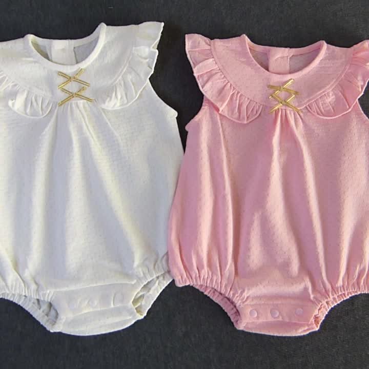Summer Cotton Baby Jumper Soft Breathable Summer Climbing Clothes for Newborns Baby Rompers