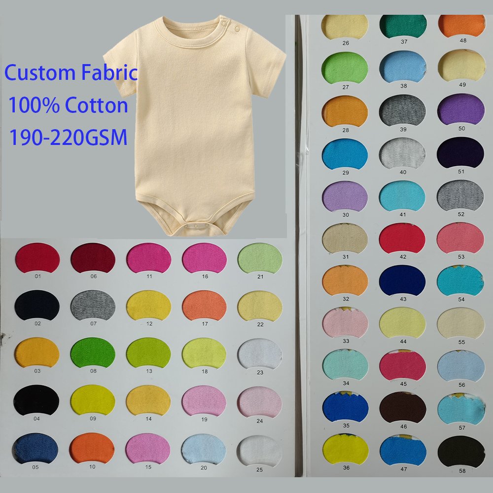 Customized Design Bamboo Romper Baby Infant Boy Girl Short Sleeve Cotton Baby Clothes Unisex Baby Rompers