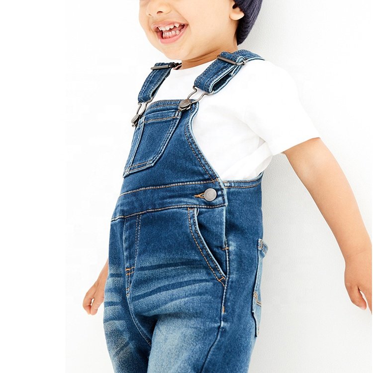 Wholesale Denim Dungarees Kids baby rompers Long Length Stretchy Unisex kids Overalls Children dungarees baby dungarees