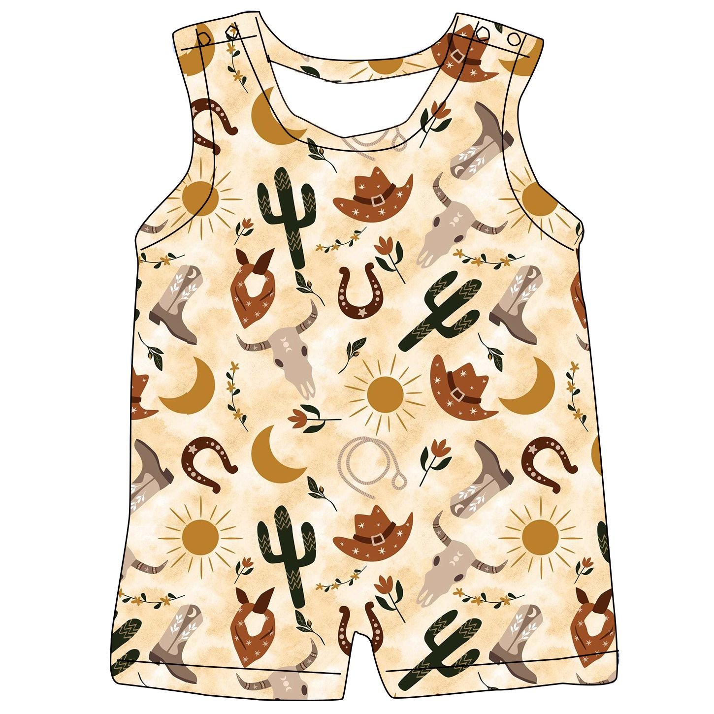 Newborn Sleeveless Baby Summer Jumpsuit Girl Boys Romper clothes printing snaps Vest Baby boy Rompers