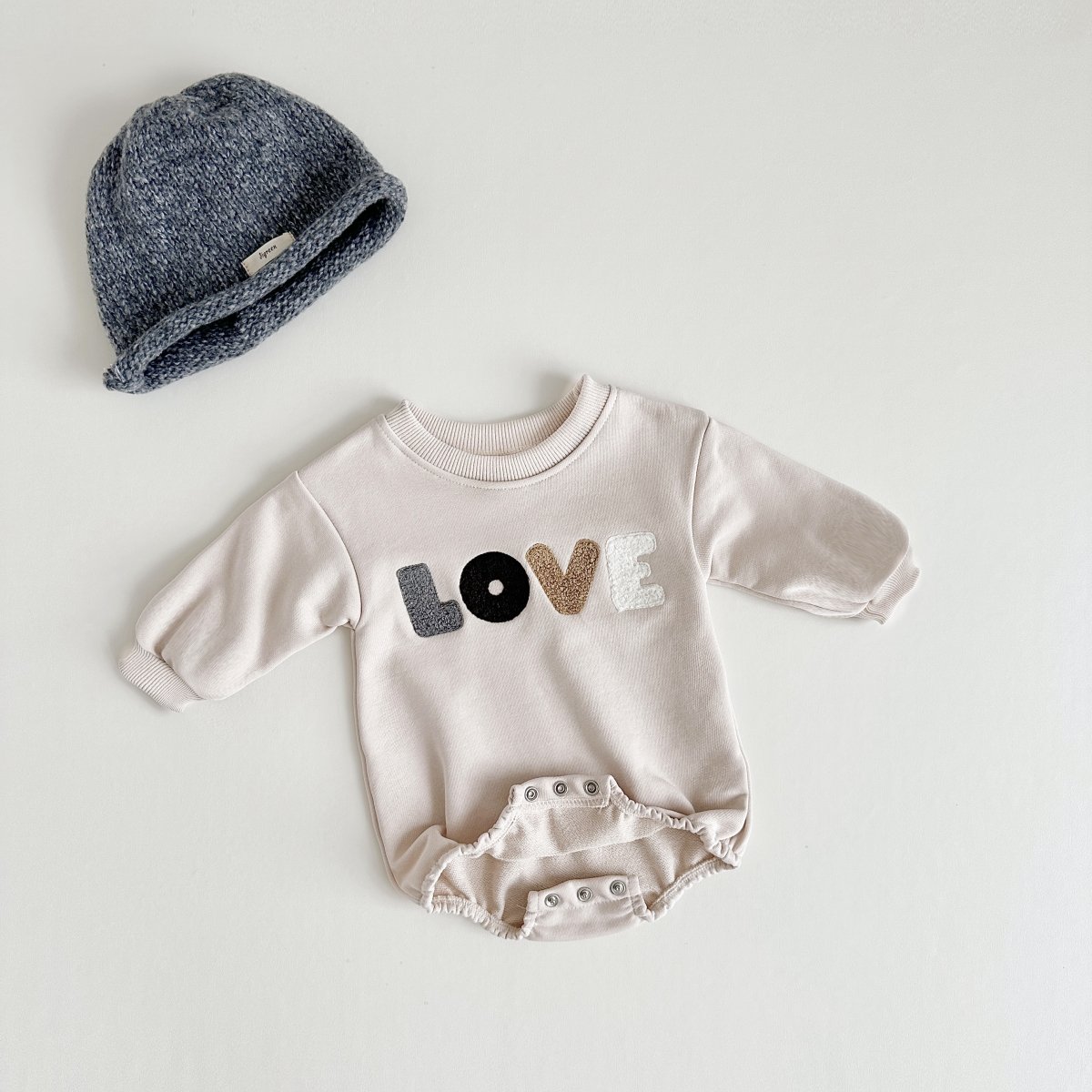 Autumn Baby Girls Romper Newborns Boys Clothes Bodysuit Long Sleeve Love embroidery Jumpsuit 0-1Y
