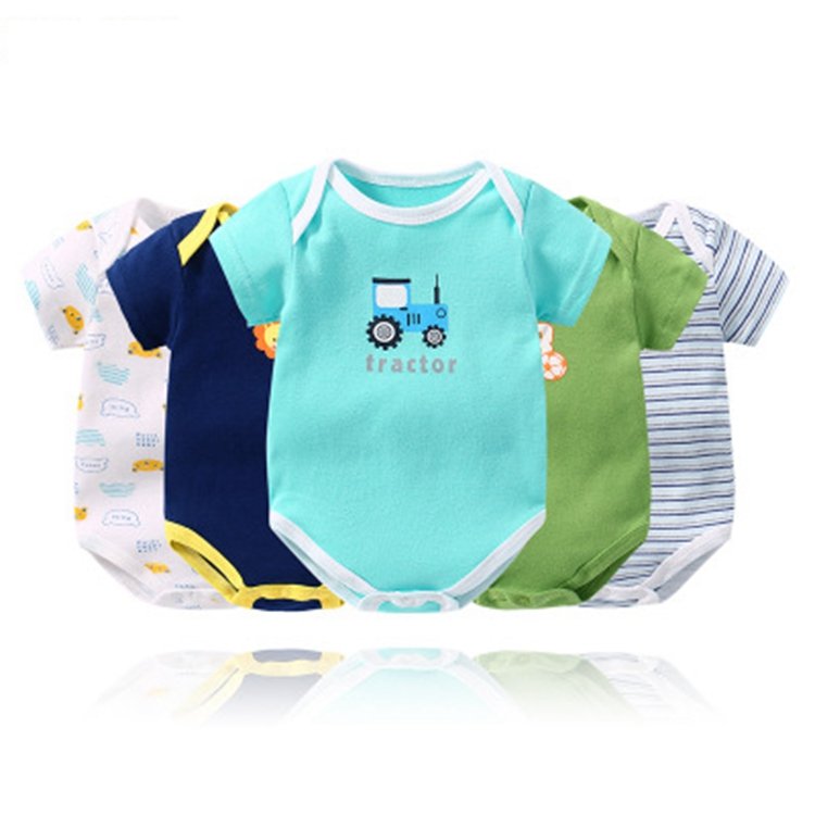 5 pcs per set baby romper cheap short sleeve summer wholesale baby clothes
