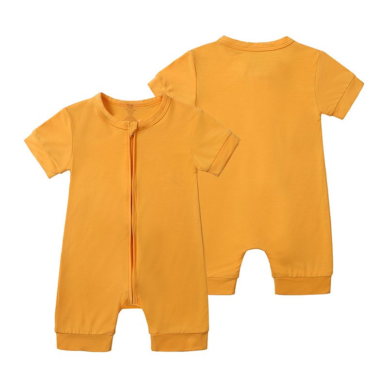 Custom Organic Newborn Baby Bamboo Jumpsuit 0-3 Years Baby Clothes Print Baby Romper In Stock