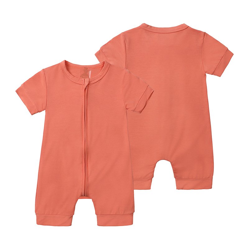 Custom Organic Newborn Baby Bamboo Jumpsuit 0-3 Years Baby Clothes Print Baby Romper In Stock