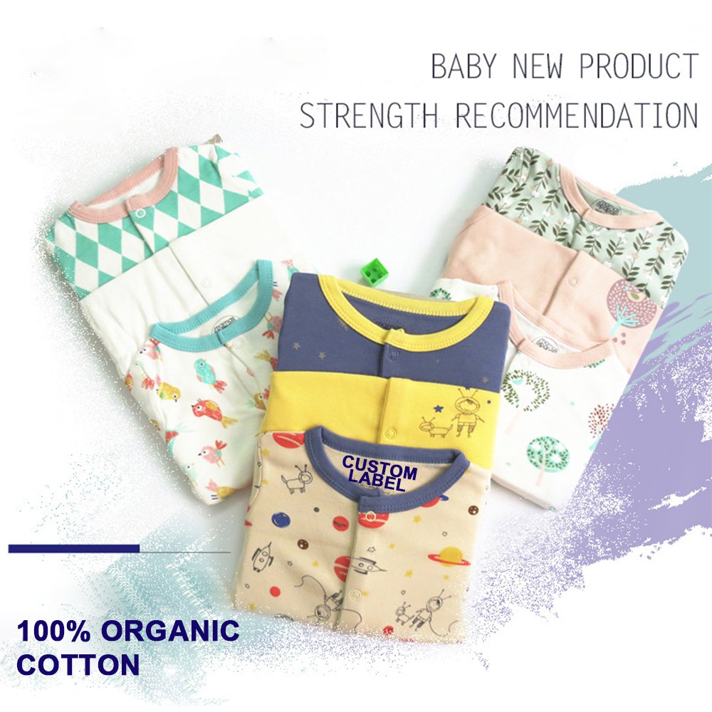 100% Cotton Baby Boys Clothing Customizable Infant Jumpsuit Breathable Baby Romper