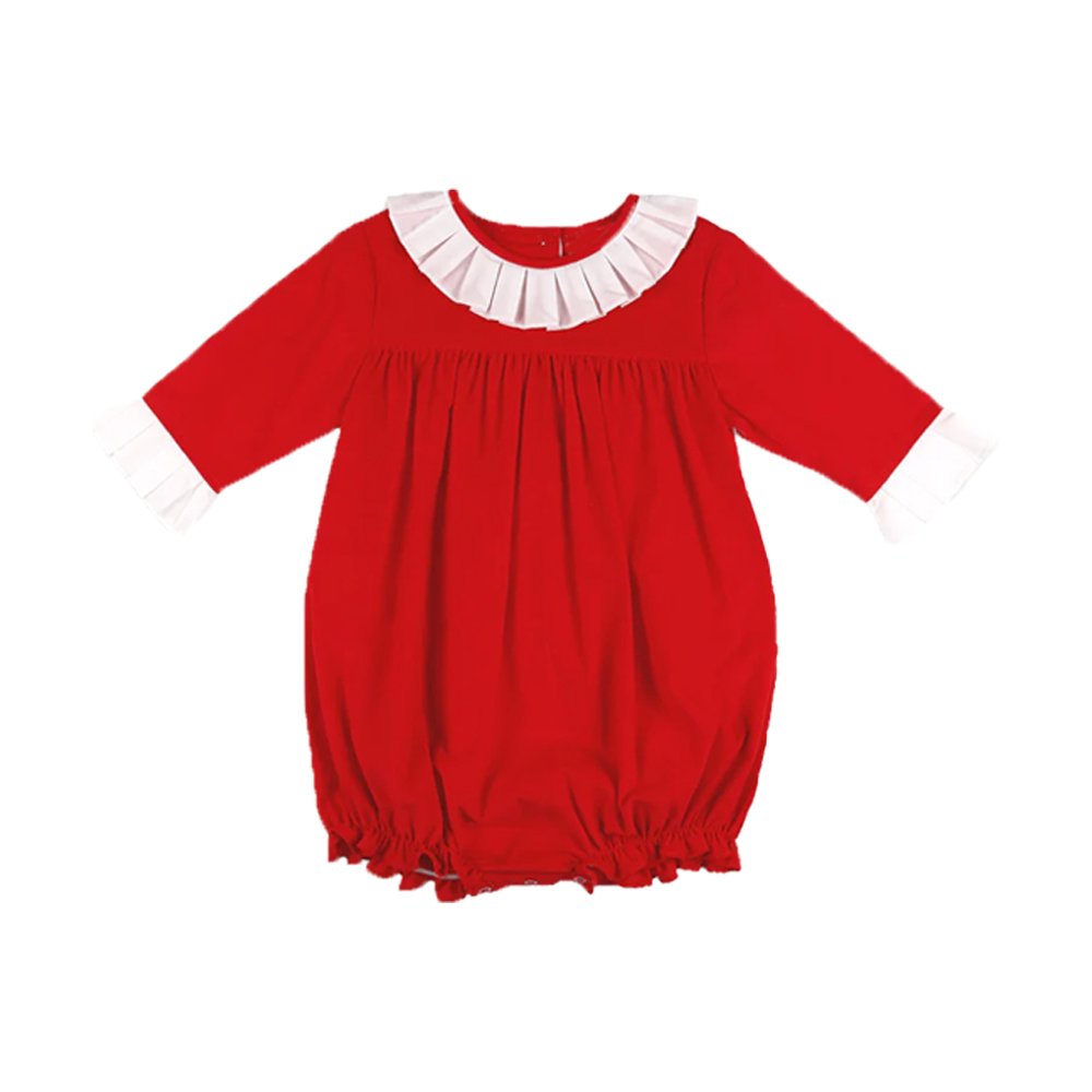 Embroidered red corduroy cotton newborn baby rompers winter Christmas toddler infant babies boy clothes wholesale