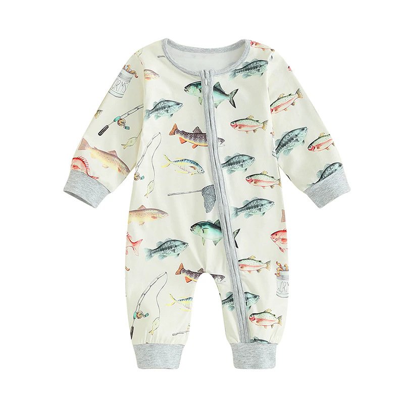 loveliness romper set baby clothes soft baby cotton foldable zipper baby romper boys and girls