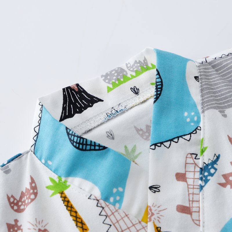 Boys kimono rompers clubwear with dinosaur cute baby summer romper short sleeves newborn babi cloth