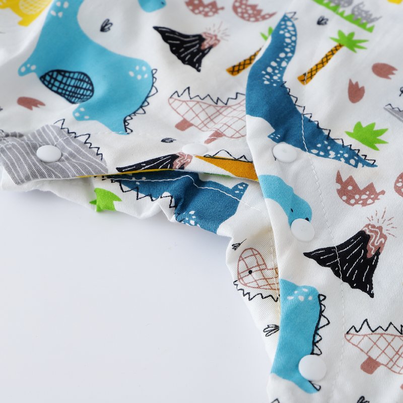 Boys kimono rompers clubwear with dinosaur cute baby summer romper short sleeves newborn babi cloth