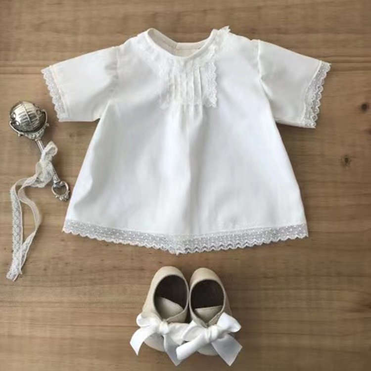 Custom Boutique Clothes Newborn Baby Girls Spanish Romper Luxury Blue Jumpsuit White Lace Shirts Hats Shorts Birthday Outfits