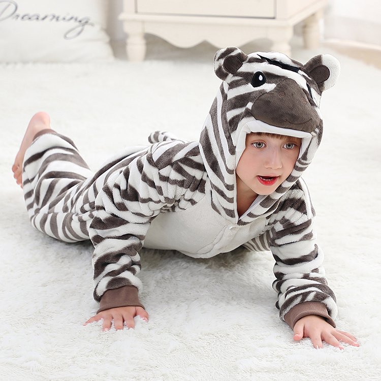 MICHLEY Spring And Autumn Model 4-12 Years Old Animal Style Home Clothes Baby Clothes Button Design Baby Rompers