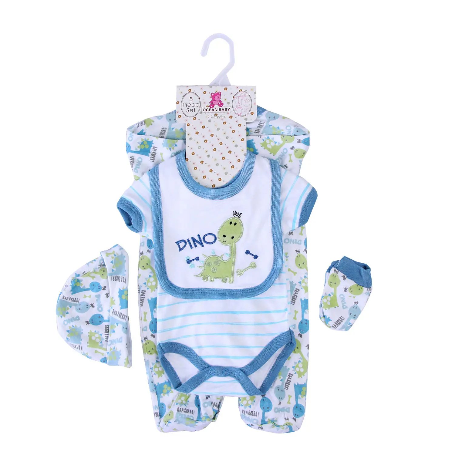 Wholesale Newborn Baby Boys Girls Floral Print Clothes 100% Cotton Newborn Baby long Sleeve Rompers 6-9M