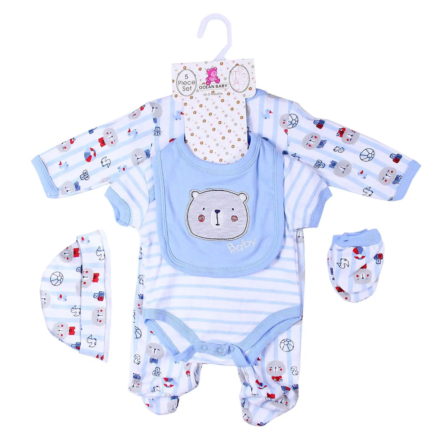 Wholesale Newborn Baby Boys Girls Floral Print Clothes 100% Cotton Newborn Baby long Sleeve Rompers 6-9M