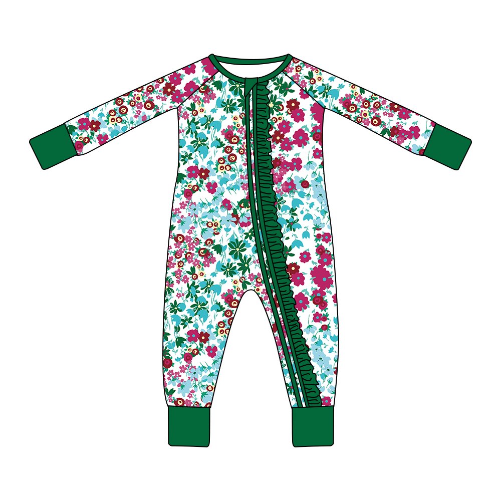 Organic Baby Clothes OEM Custom design Print Organic bamboo Cotton boy's and girl's jumpsuit new born rompers sets
