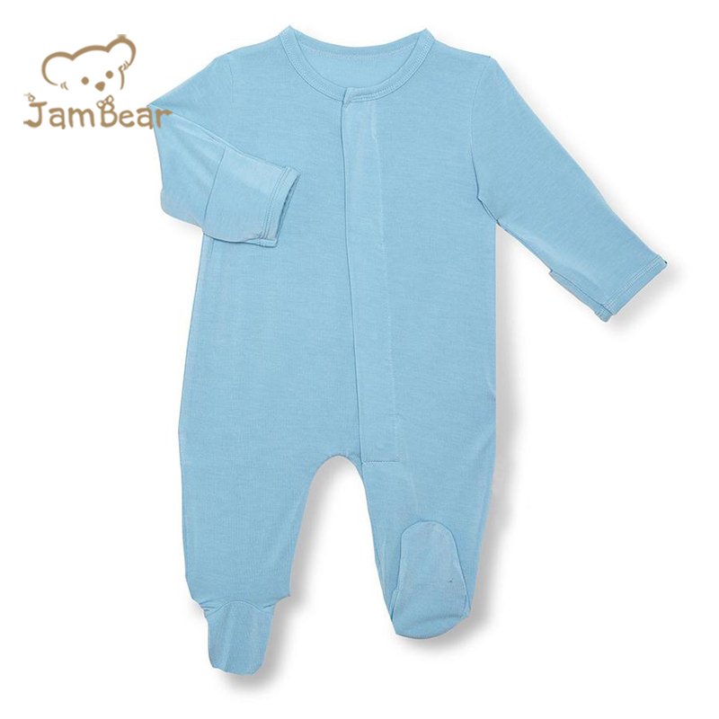 Baby Magnetic Footie Romper Newborn jumpsuit magnetic footie rompers jersey eco friendly organic cotton baby onsie magnetic