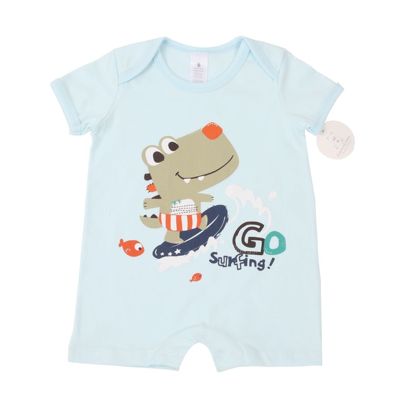 Wholesale Newborn Baby Summer comfortable 100% Cotton bodysuit Infant Toddler Short Sleeve Romper