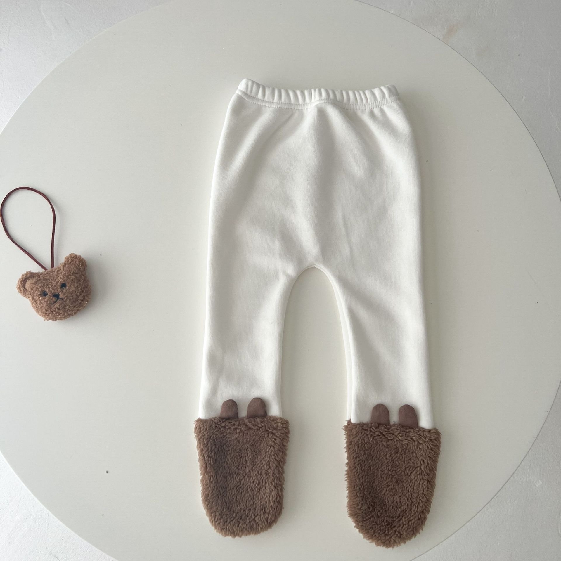 Rarewe Autumn and Winter Baby Clothes Hooded Plush Jumpsuit Warm Baby Romper
