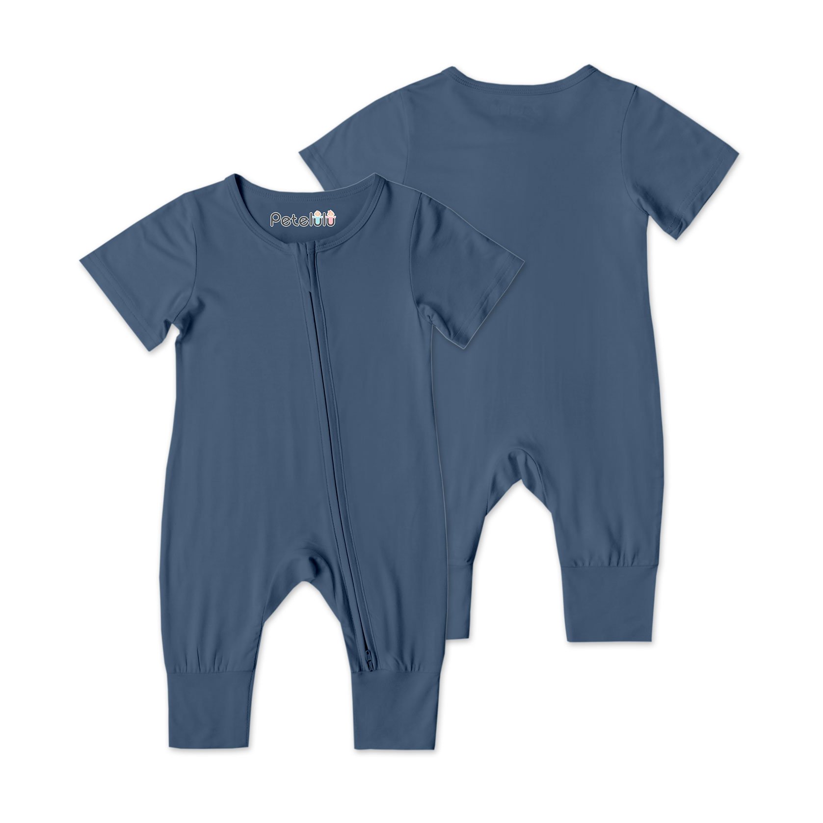 Petelulu Bamboo Baby Bodysuit 95% Bamboo Fiber 5% Spandex Zipper Baby Rompers Long Sleeve Casual Clothes Full Skin Care